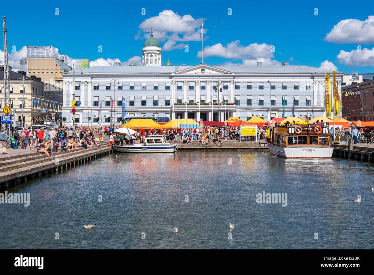 Place du marché. Helsinki, Finlande Banque D'Images