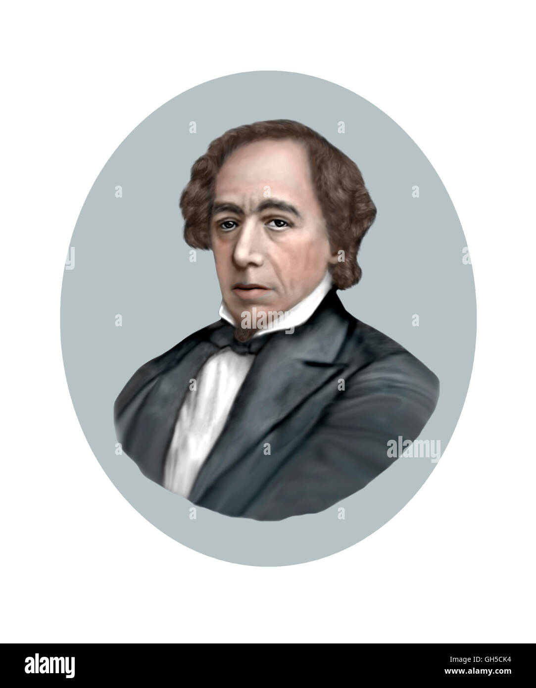 Benjamin Disraeli, homme d'État, 1804-1881, romancier Banque D'Images