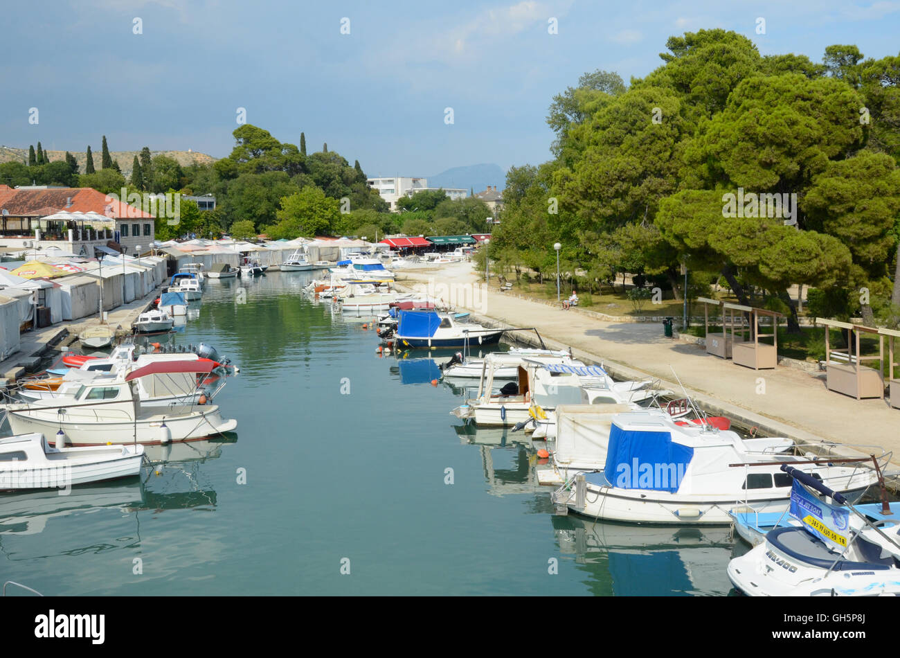 Marina à Trogir, Croatie Banque D'Images