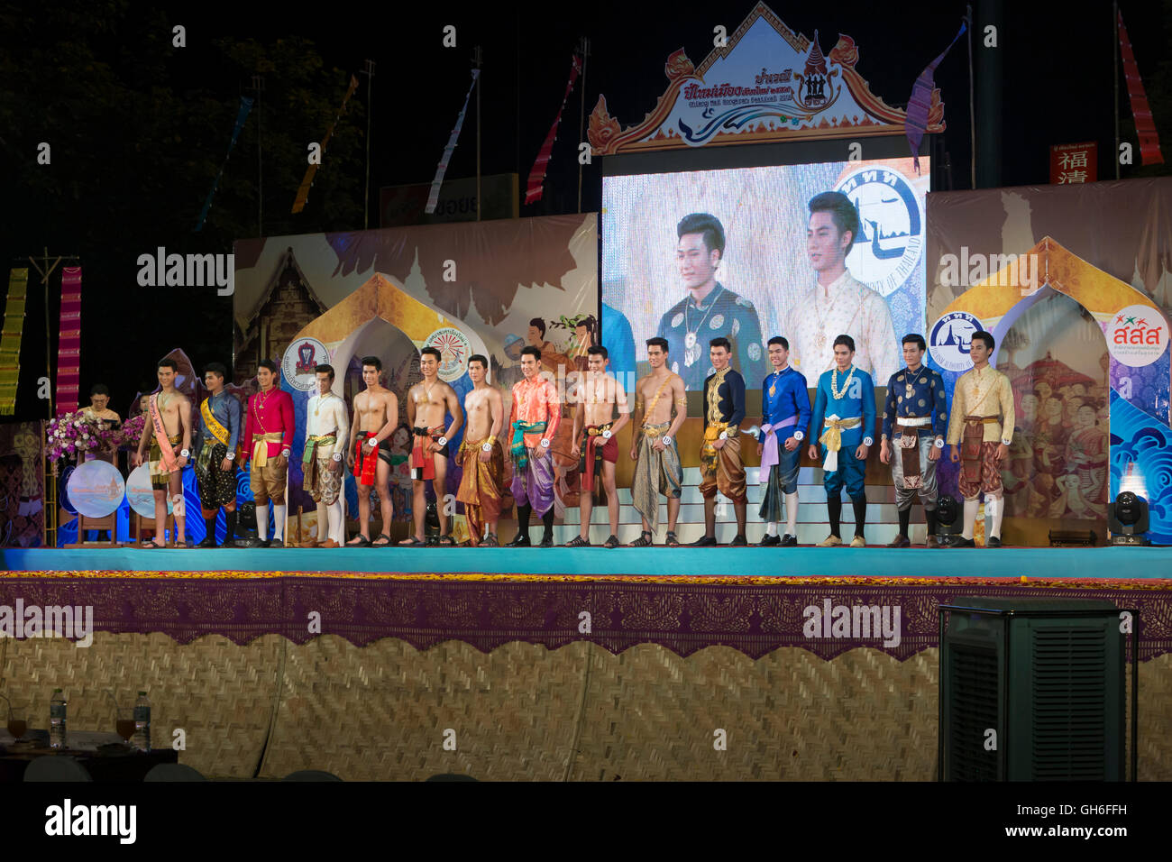 2016 Concours Mister Songkran, Chiang Mai, Thaïlande Banque D'Images