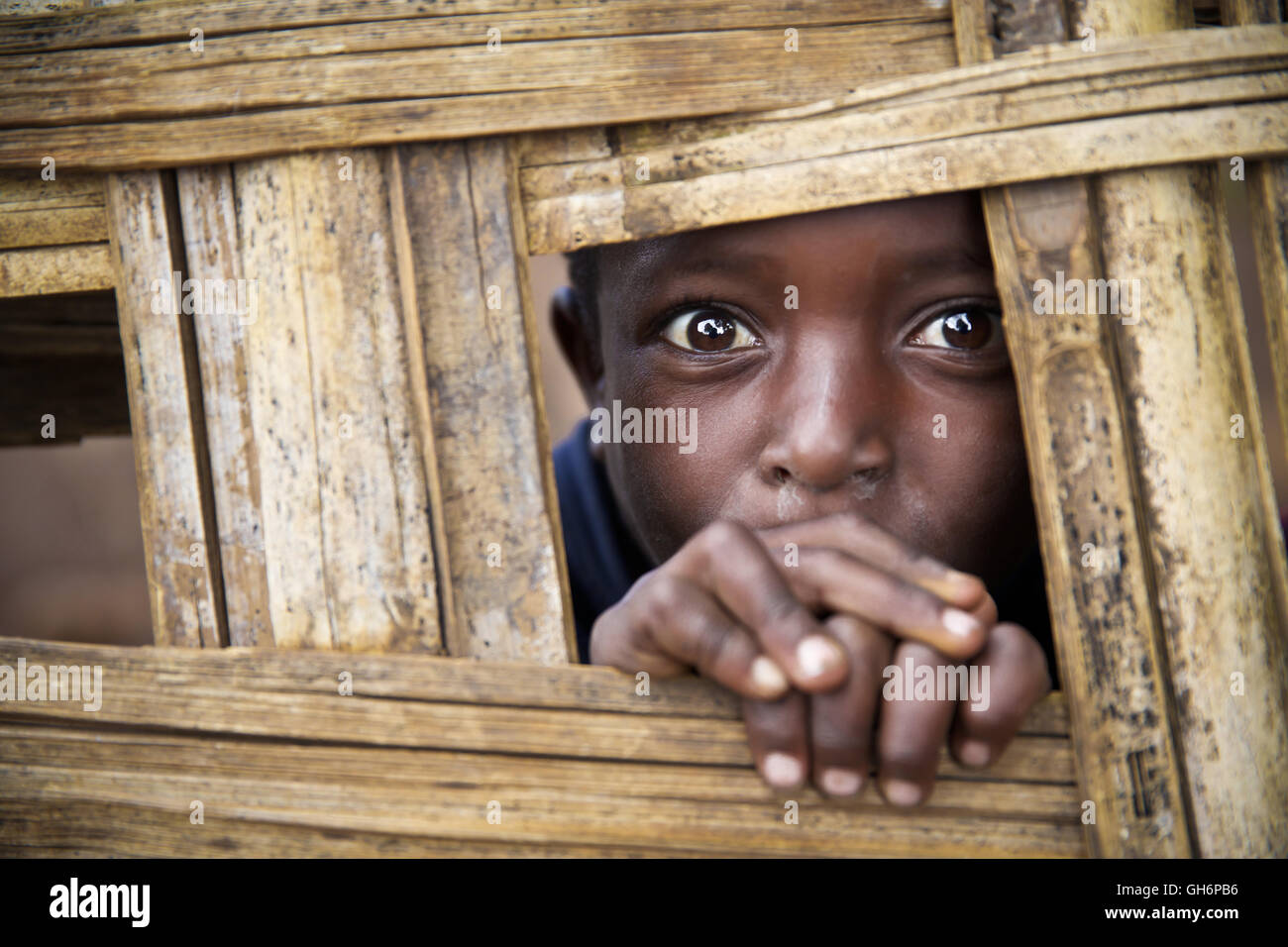 Jeune garçon de la tribu Dorze près d'Arba Minch - Ethiopie Banque D'Images