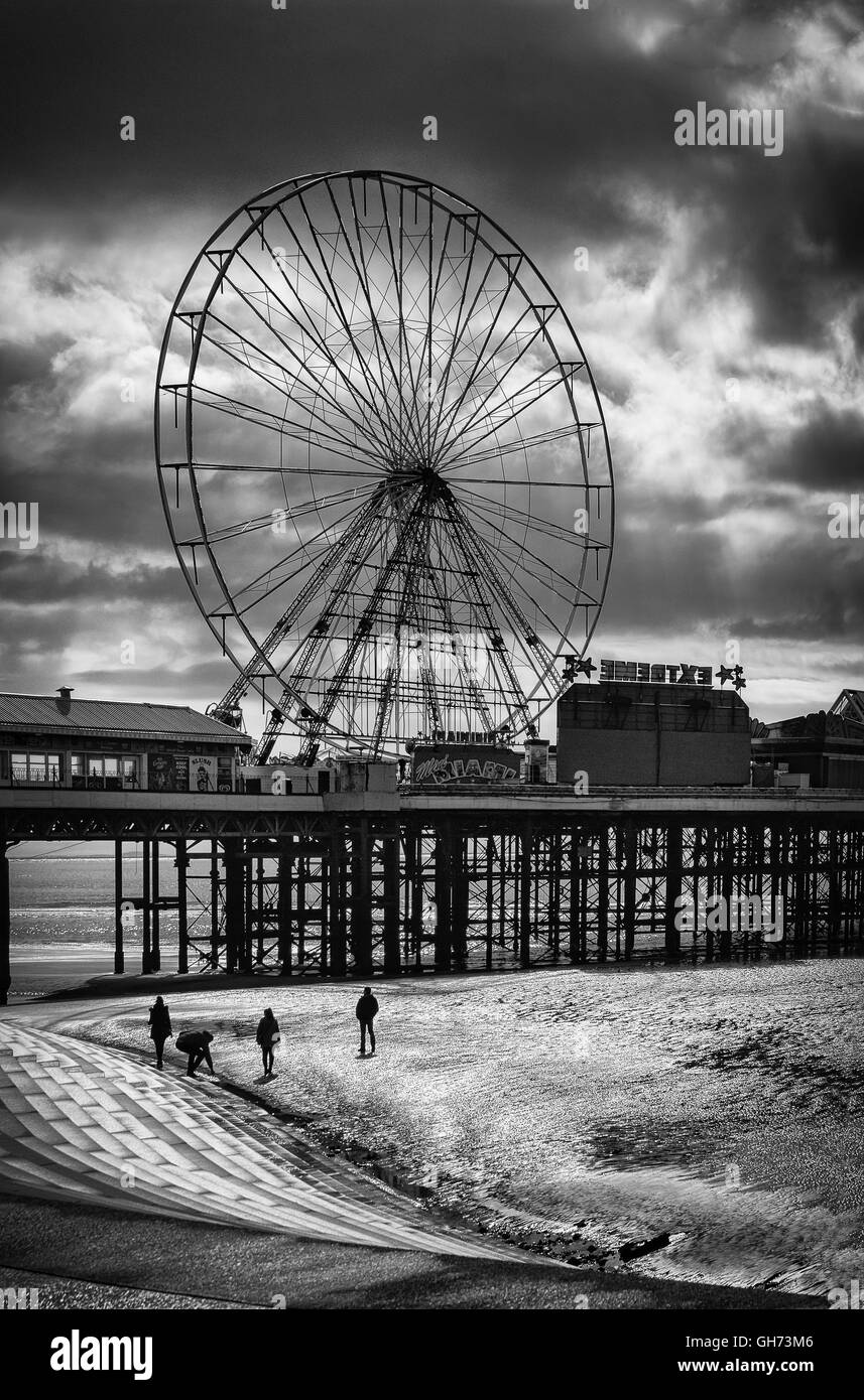 Un bel après-midi à Blackpool, Angleterre. Banque D'Images