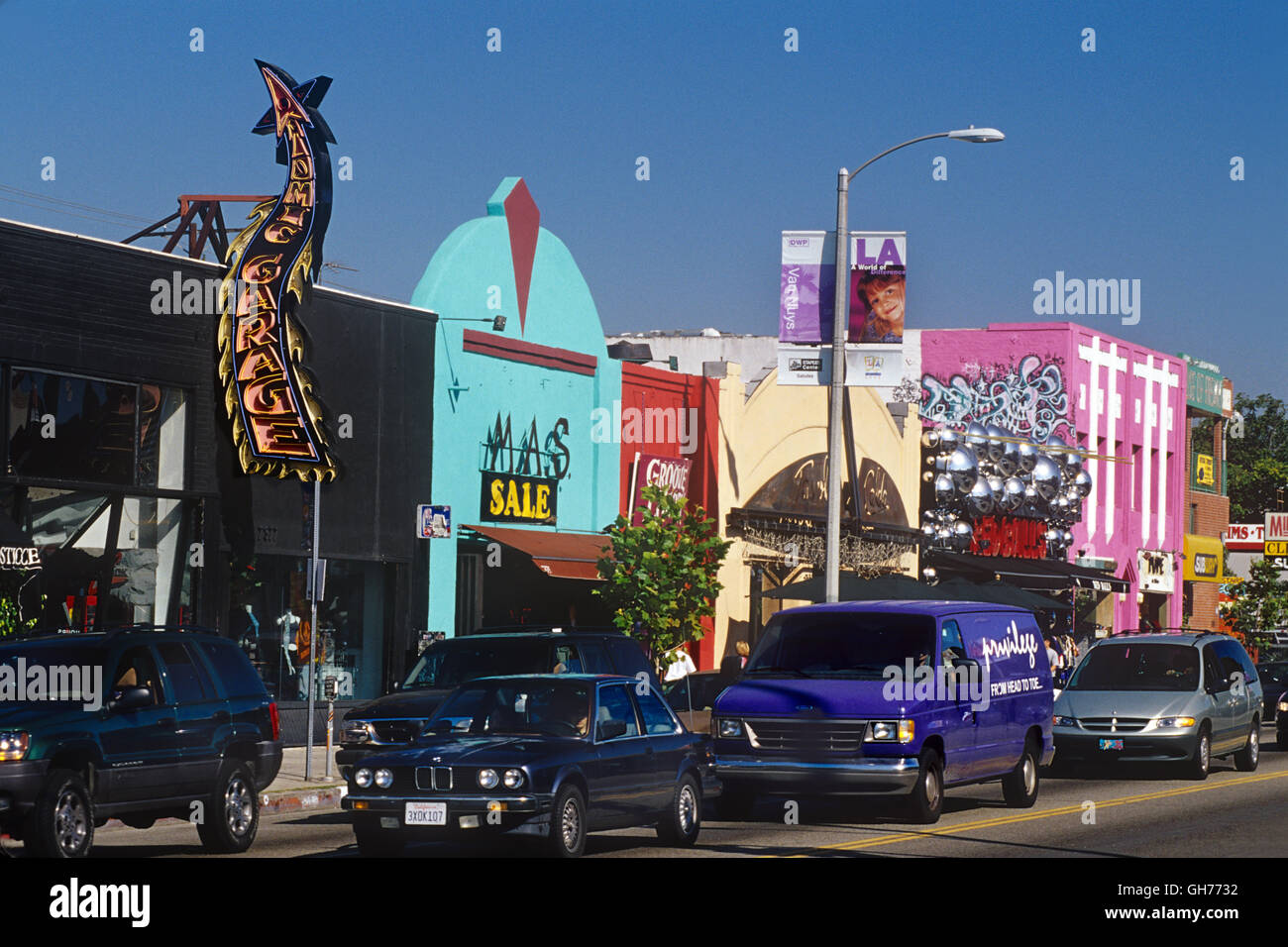 L'avenue Melrose à Los Angeles, CA Photo Stock - Alamy