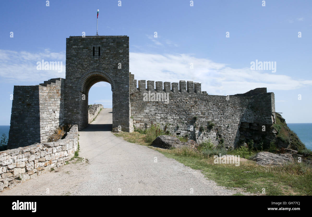 Porte de forteresse Kaliakra, côte de la Mer Noire Banque D'Images