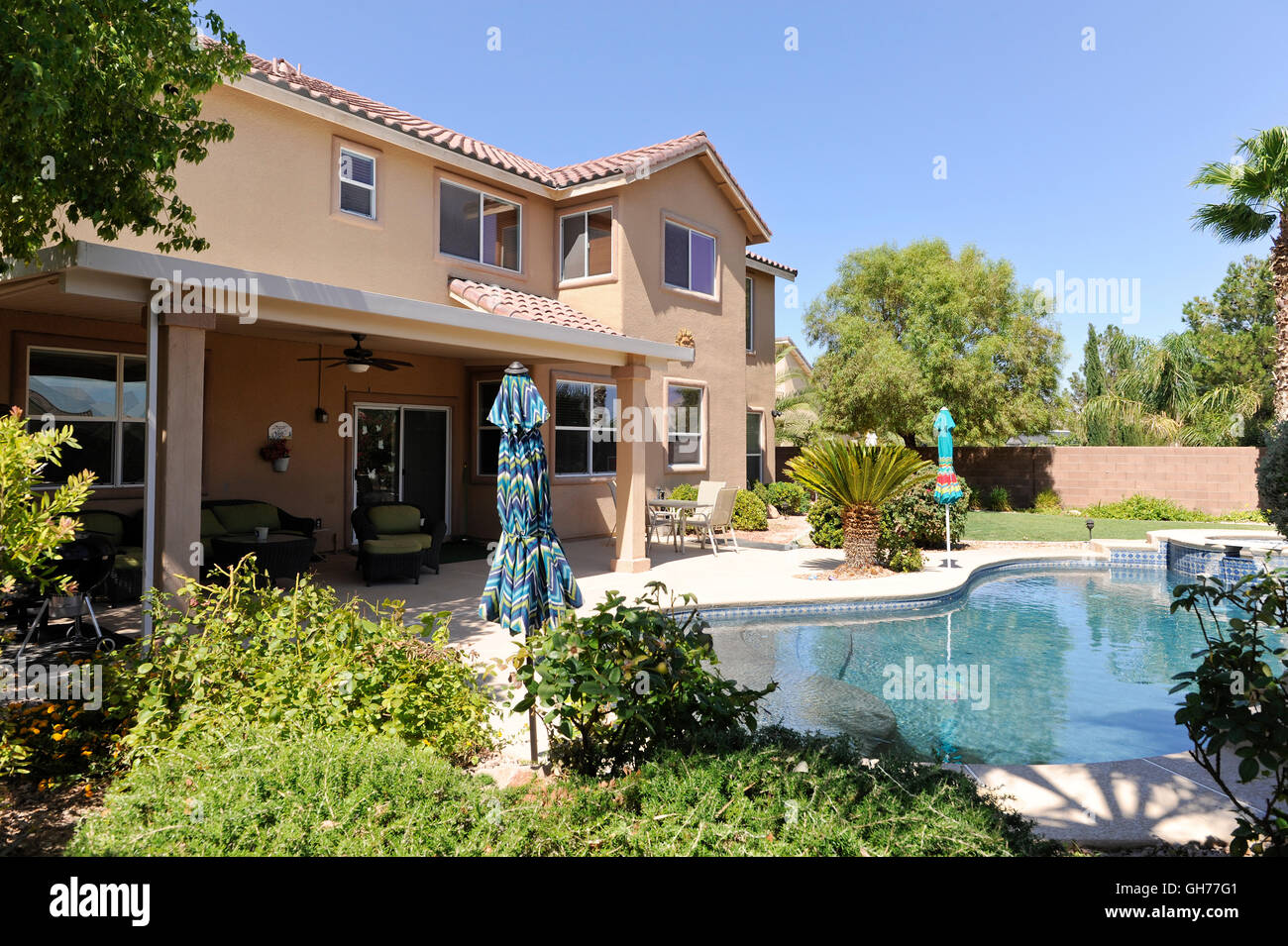 Piscine résidentielle résidentielle Banque D'Images