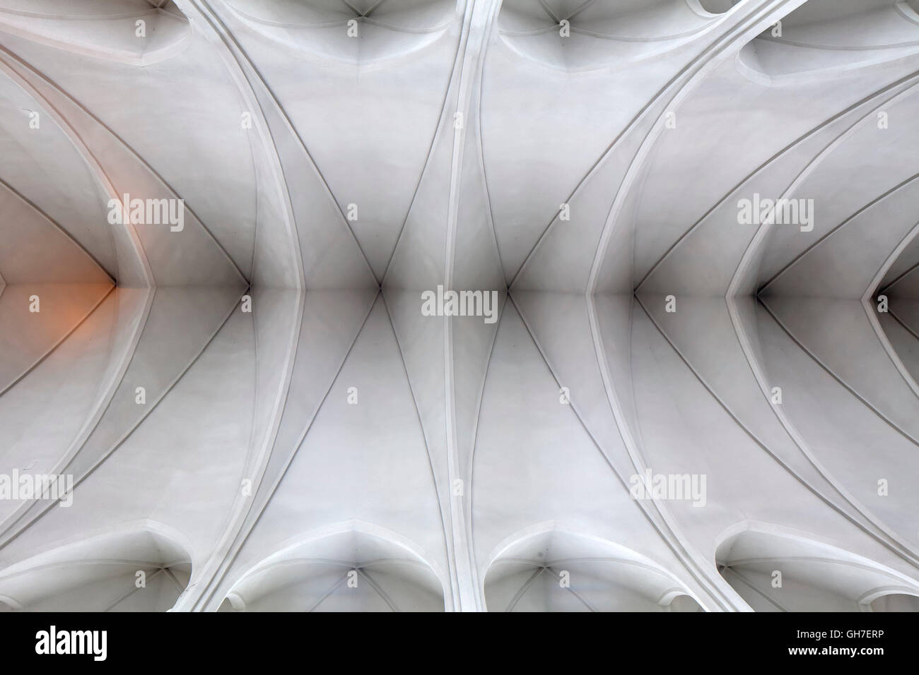 Intérieur de l'église luthérienne d'Hallgrímskirkja / Hallgrímur à Reykjavík, Islande Banque D'Images