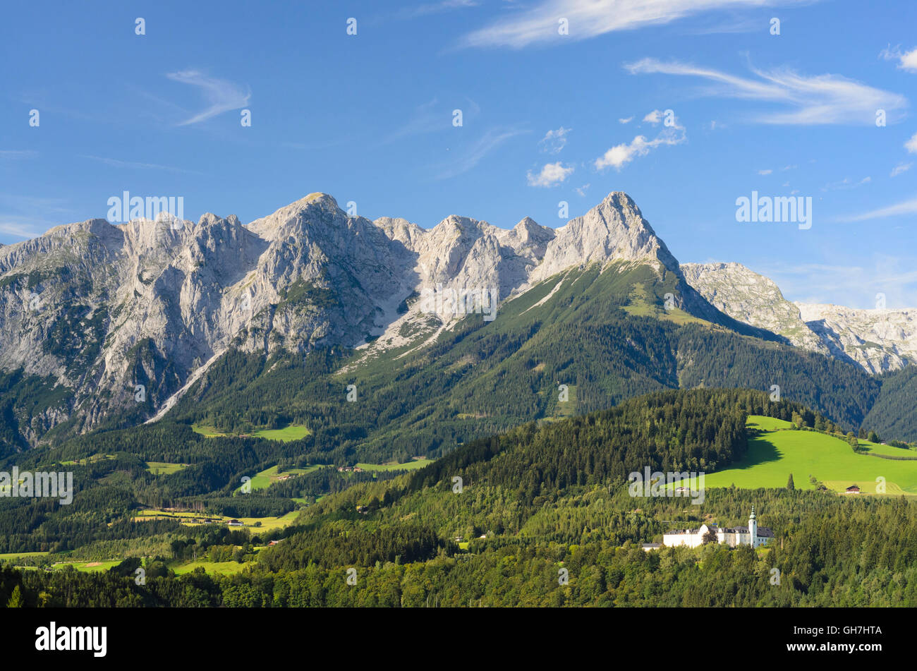 Bischofshofen : Mission lycée privé Saint Rupert, montagnes Tennengebirge, Autriche, Salzbourg, Salzbourg Banque D'Images