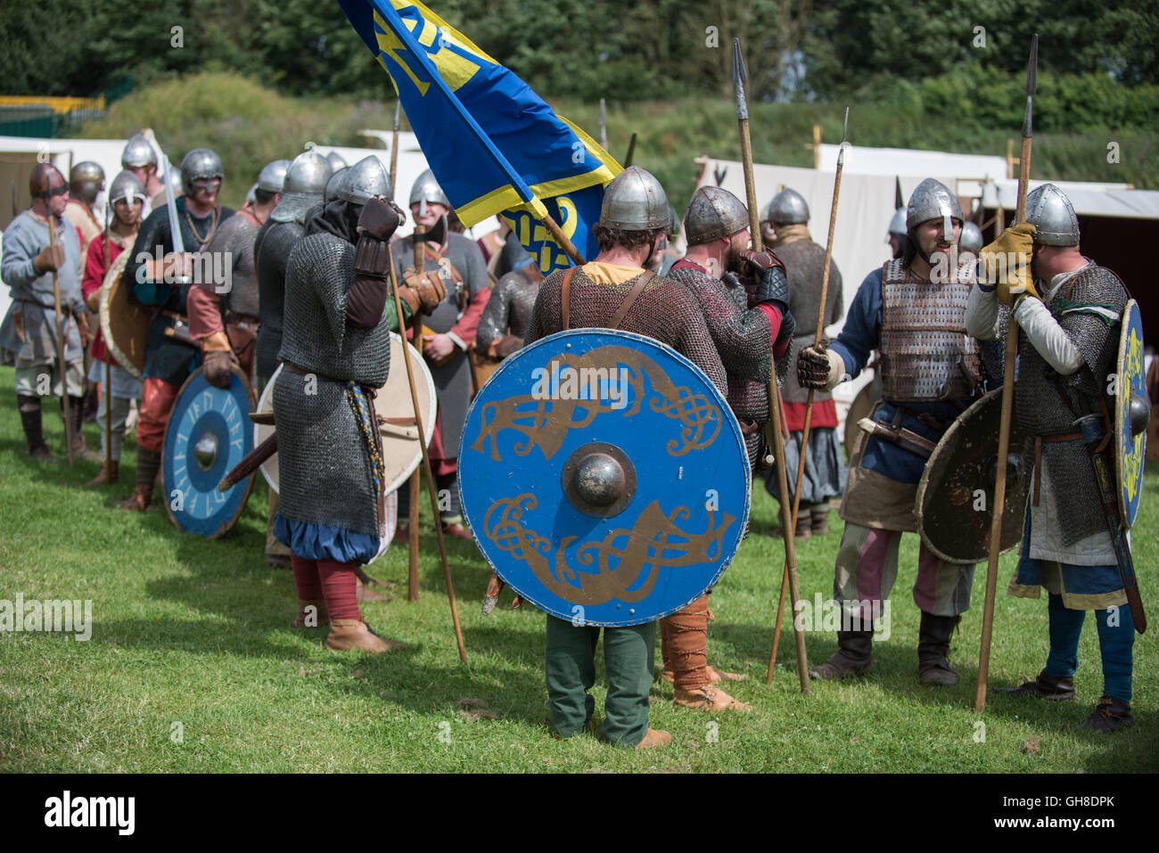 De reconstitution Viking. Bataille muster Banque D'Images