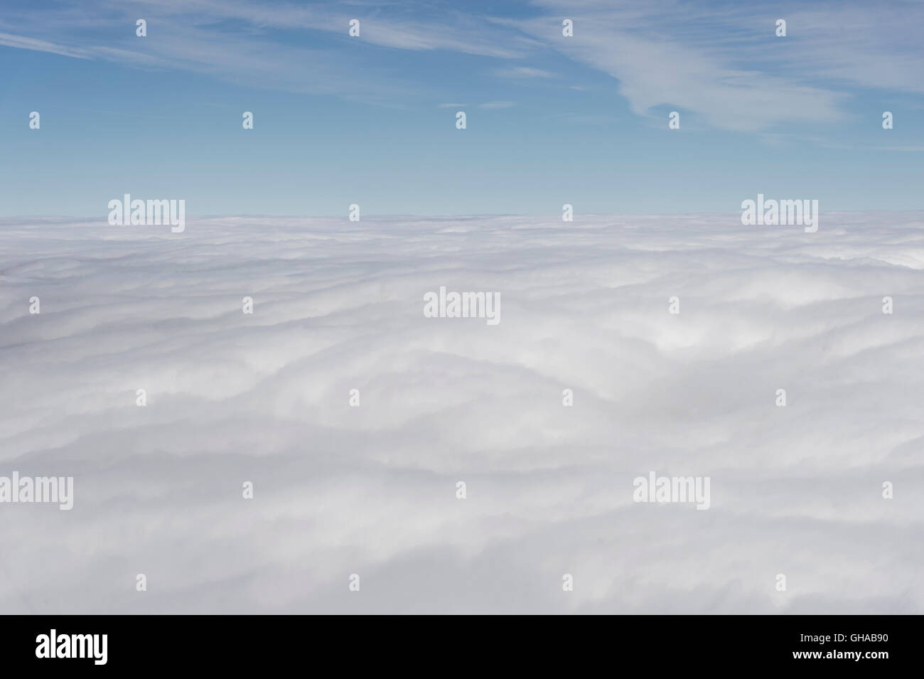 Des nuages en vue d'en haut Vue aérienne Banque D'Images