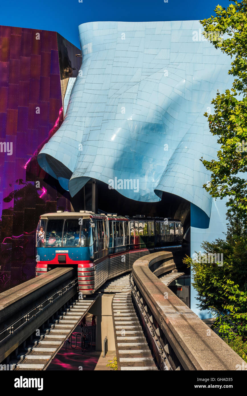 Seattle Center Monorail, Seattle, Washington, USA Banque D'Images