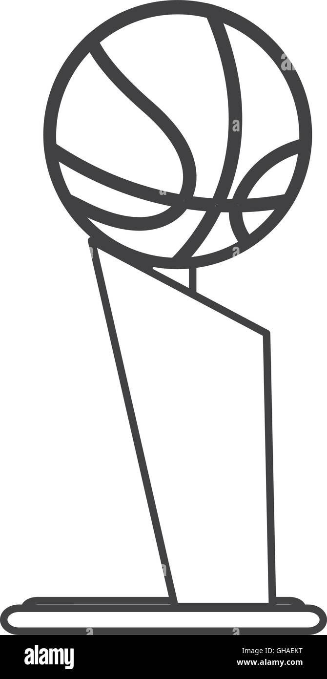 Icône trophée basket-ball Illustration de Vecteur