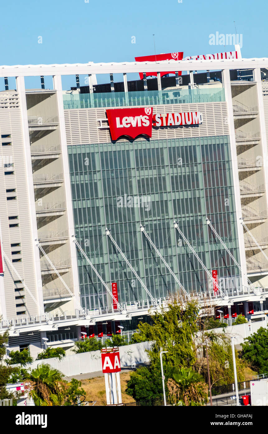 Levi Stadium, stade de l'équipe de football de San Francisco 49ers à Santa Clara, Californie, stade du Superbowl 50 2016 et maintenant 60 Banque D'Images