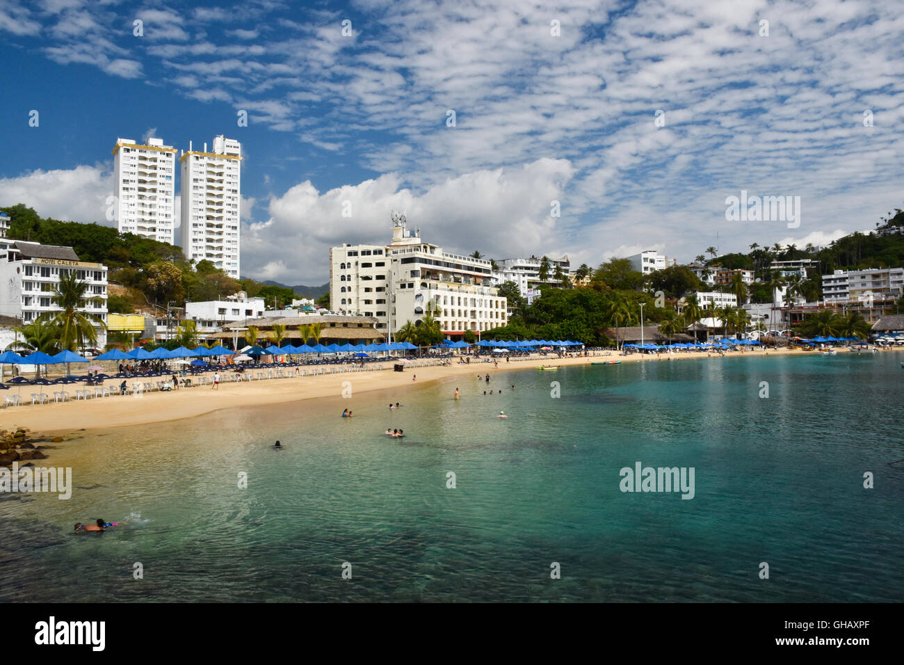 Playa Caleta beach, Acapulco, Mexique Banque D'Images