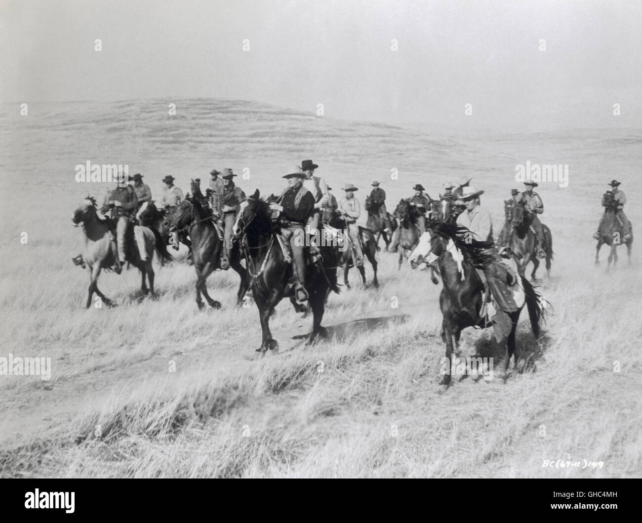 - La Grande Terre WEITES PAYS USA 1958 William Wyler Grands Terrill (CHARLES Bickford) et Steve Leech (Charlton Heston) avec Terrill Cowboys dans 'le grand pays' Regie : William Wyler Banque D'Images