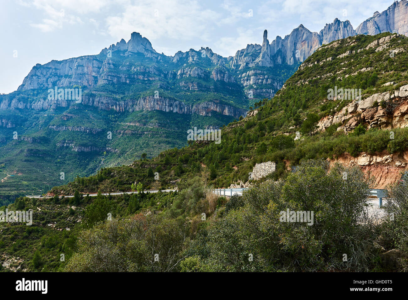 Montagnes Montserrat spectaculaire. La Catalogne, Espagne Banque D'Images