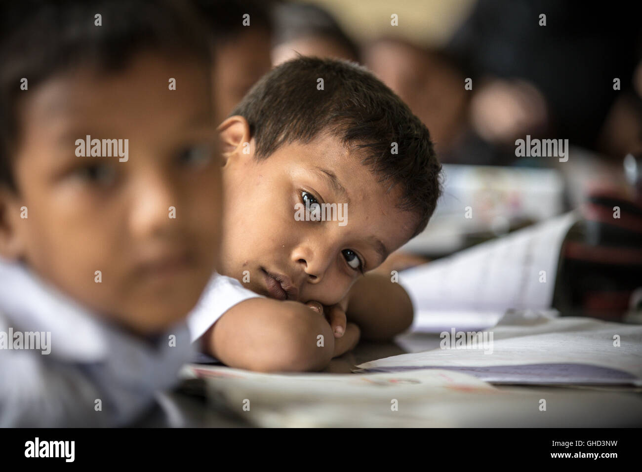 Élèves d'une école à Dhaka - Bangladesh. Banque D'Images