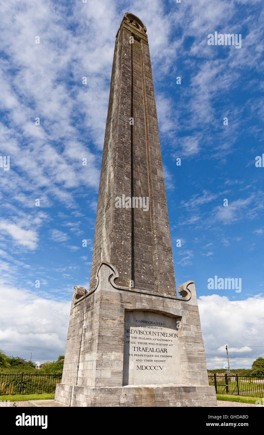 Le Monument Nelson, Portsdown Hill, Banque D'Images