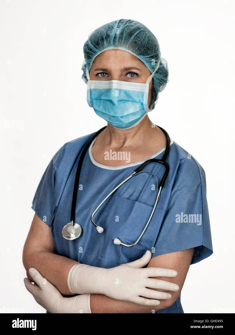 Infirmière de bloc opératoire de l'hôpital Banque D'Images