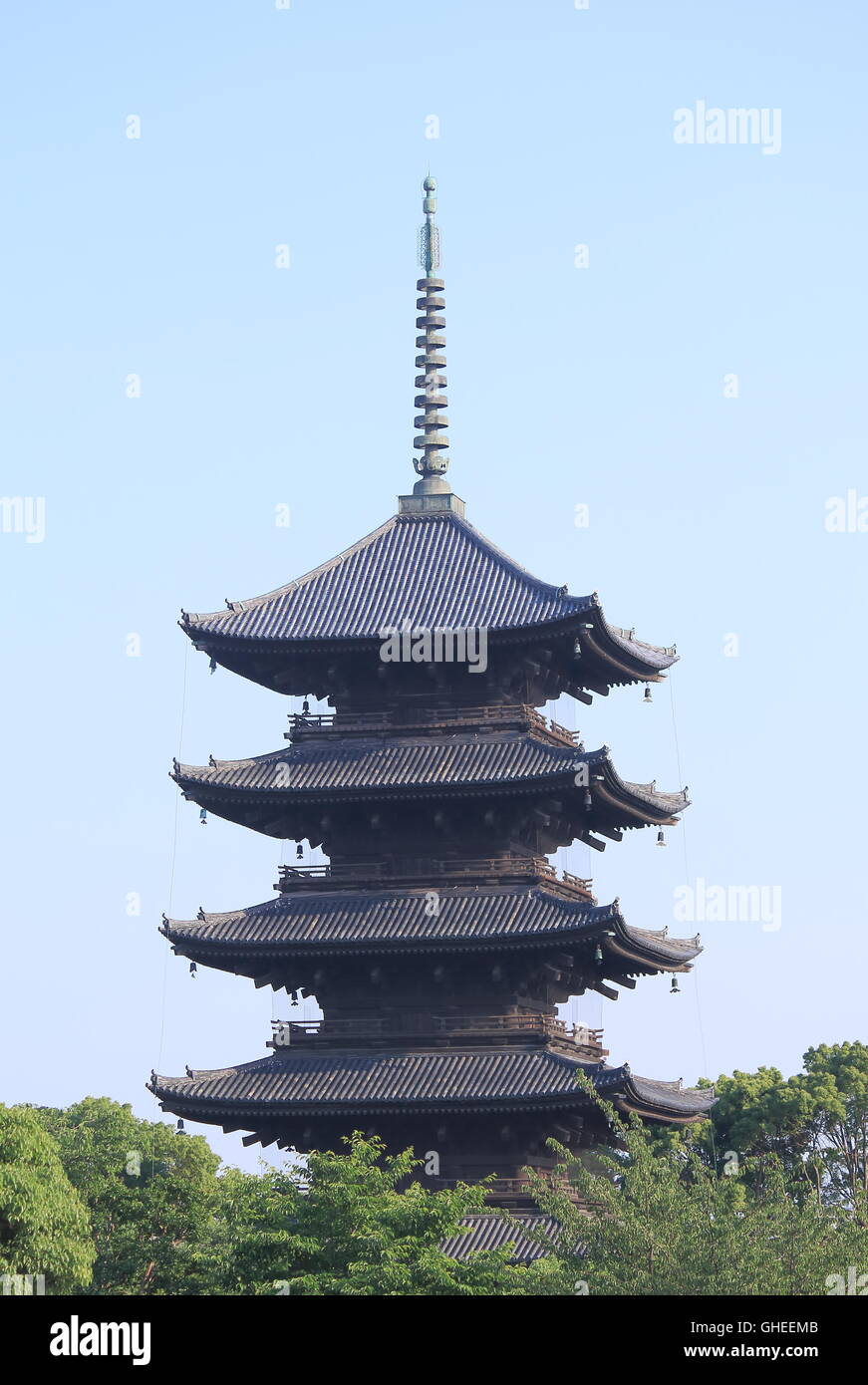 Temple tō-ji à Kyoto au Japon. Banque D'Images
