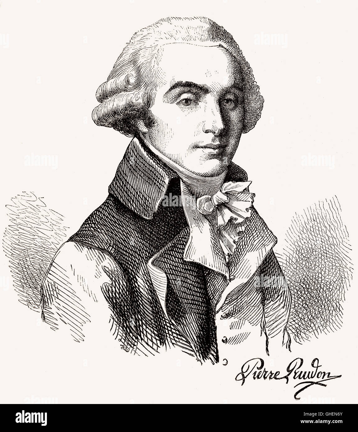 Pierre-Paul Prud'hon, 1758-1823, un peintre et dessinateur romantique française Banque D'Images