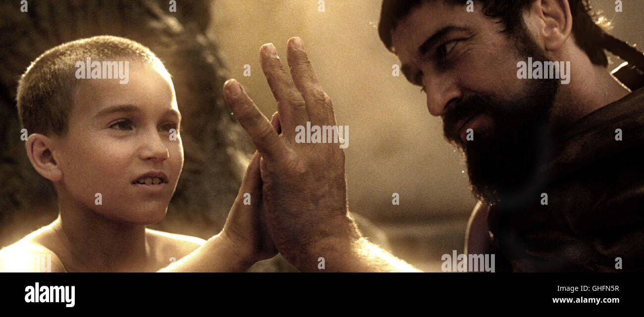 300 300 USA 2006 / 300 de Zack Snyder (GIOVANI CIMMINO Pleistarchos ANTONIO) et le roi Léonidas (Gerard Butler) Régie : Zack Snyder aka. 300 Banque D'Images