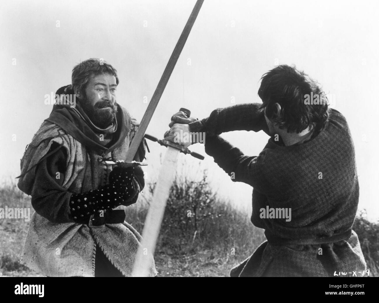 Le LION EN HIVER UK 1968 Anthony Harvey Peter O'TOOLE (le Roi Henry II, le combat à combattant) Régie : Anthony Harvey Banque D'Images