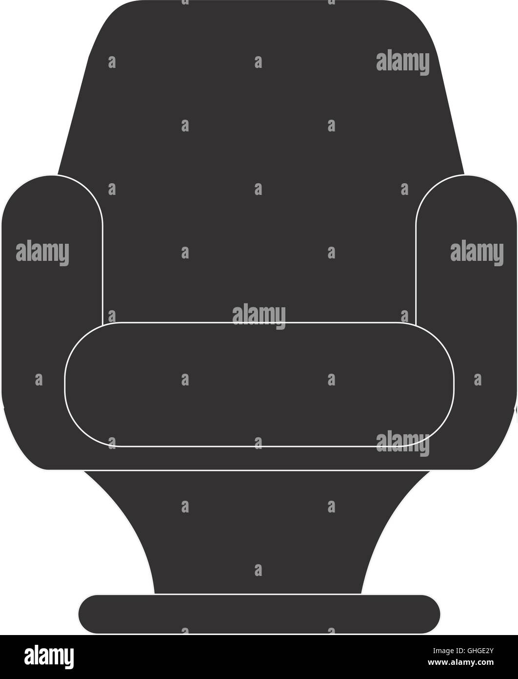 Icône simple fauteuil Illustration de Vecteur