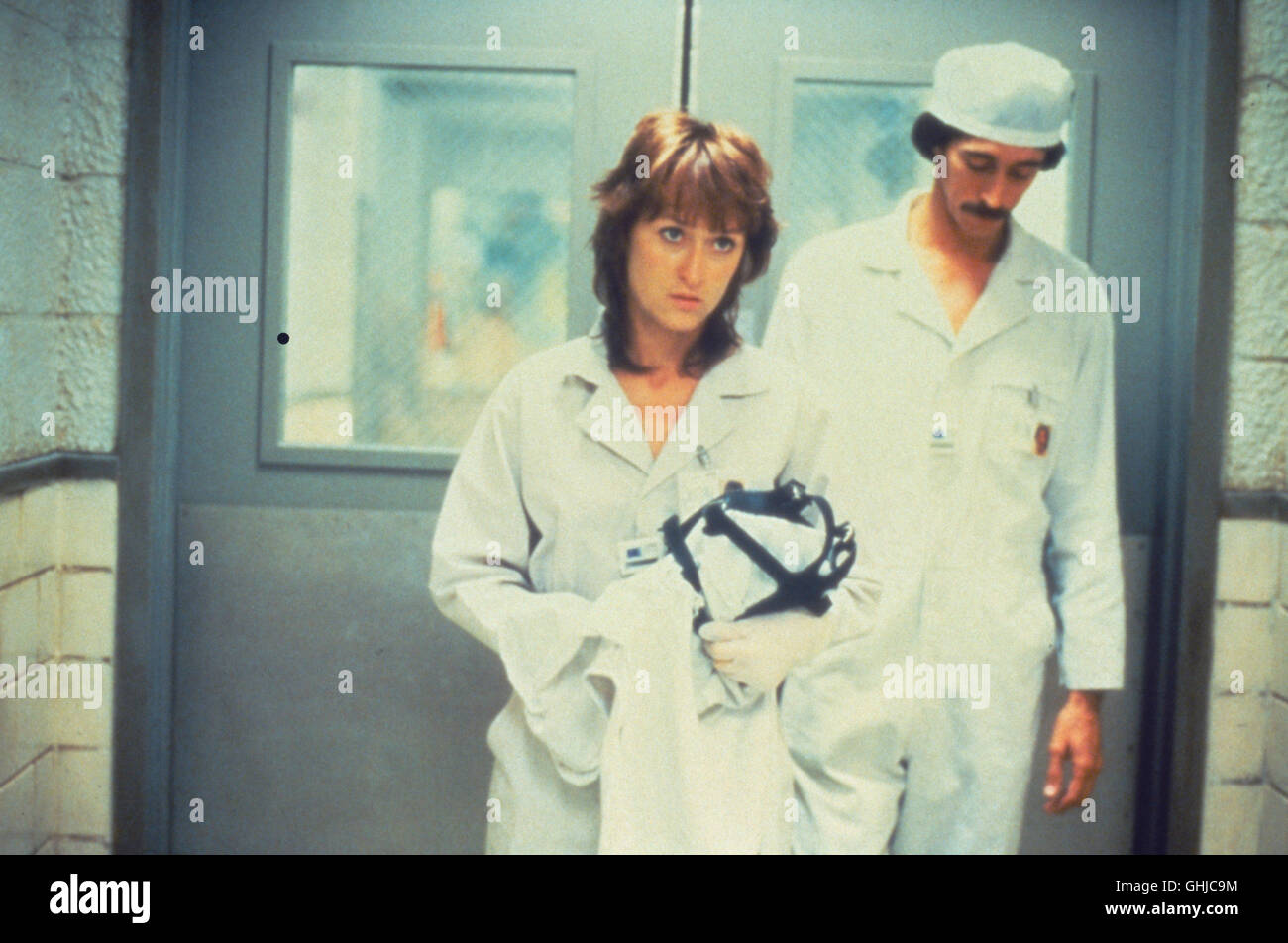 Karen Silkwood (Meryl Streep) est un employé d'une installation nucléaire. Regie : Mike Nichols Banque D'Images