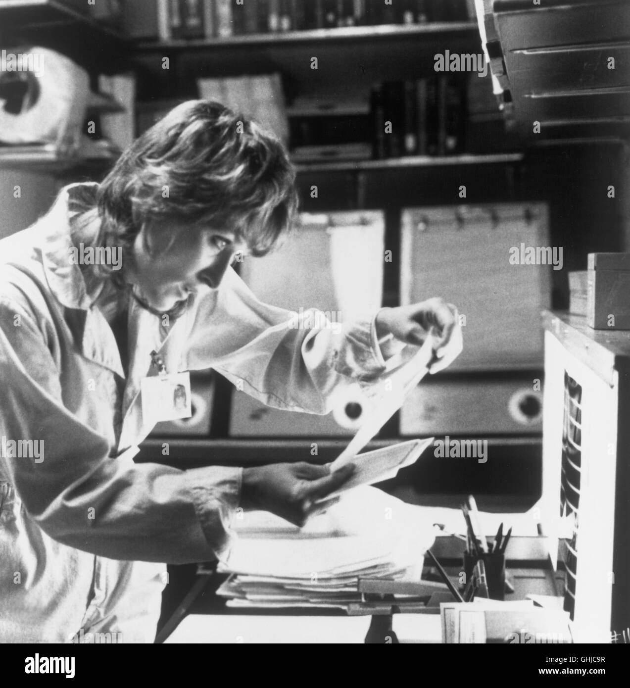 Karen Silkwood (Meryl Streep), un employé d'une installation nucléaire.Une Regie : Mike Nichols Banque D'Images