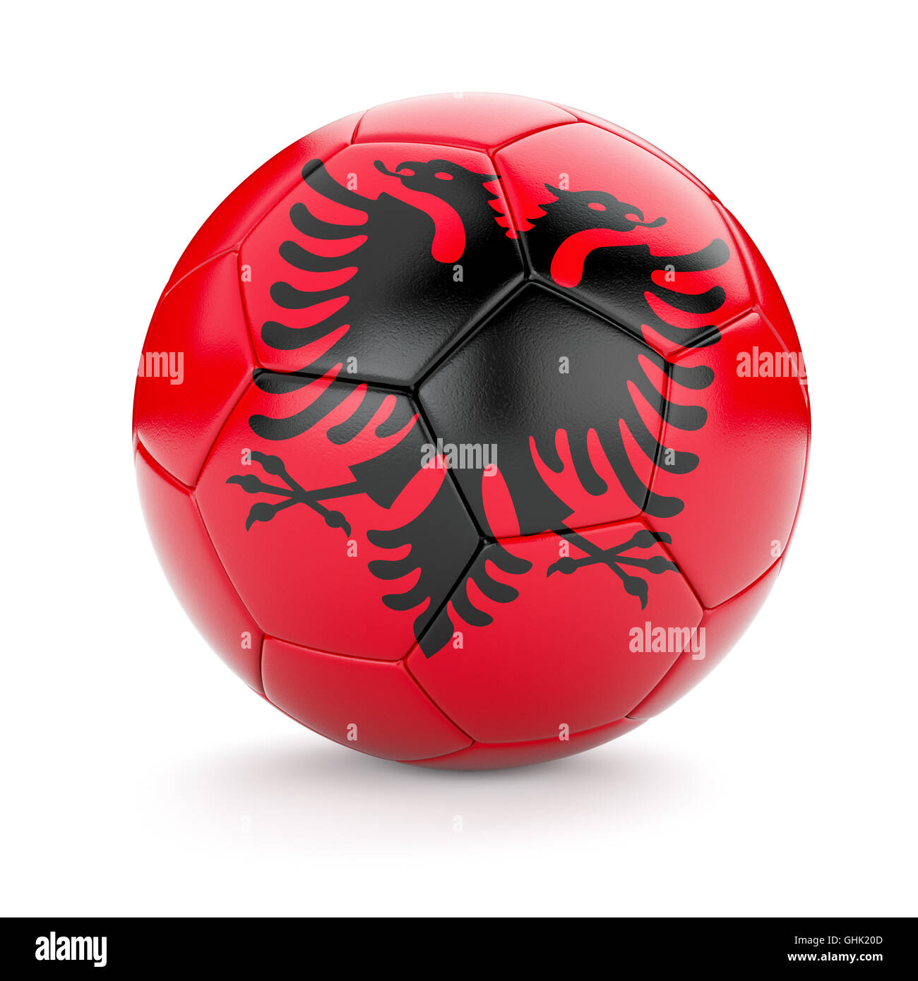 Football Soccer ball avec drapeau Albanie Banque D'Images