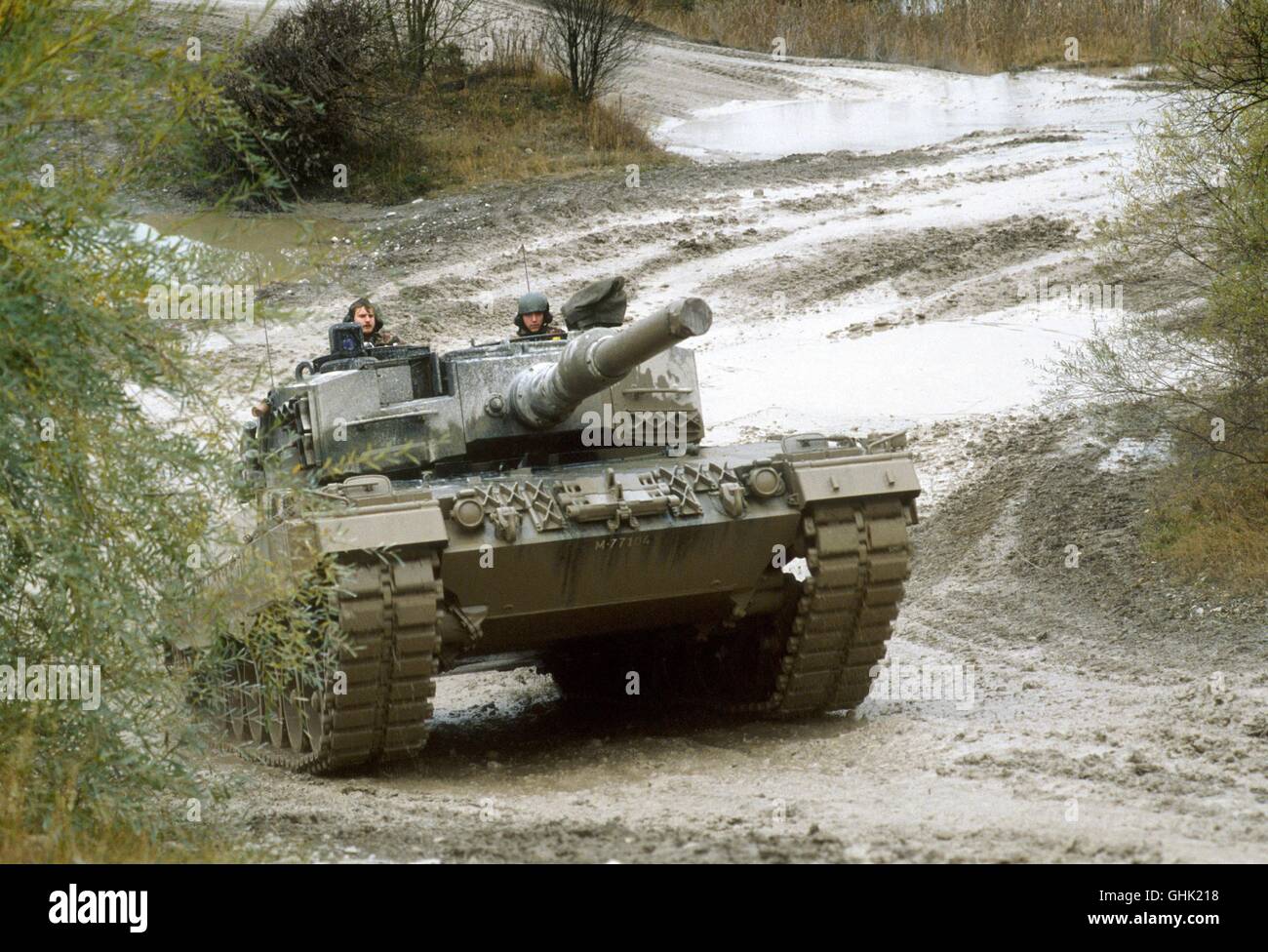 Armée Suisse, char Leopard 2 à l'exercice Banque D'Images
