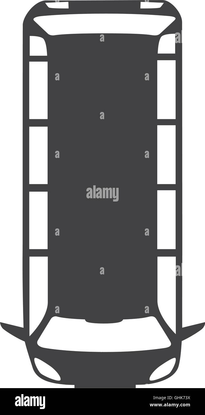 L'icône du haut van véhicule graphique vectoriel Illustration de Vecteur