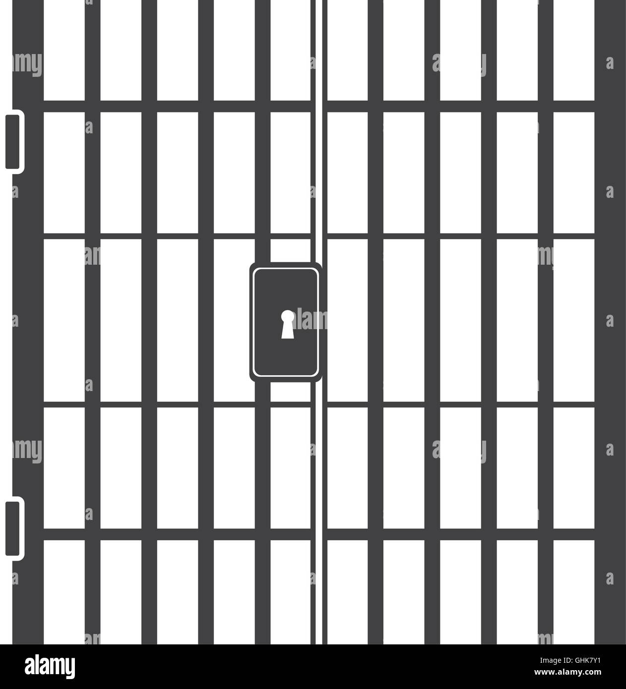 Bars prison trou clé icône graphique vectoriel Illustration de Vecteur