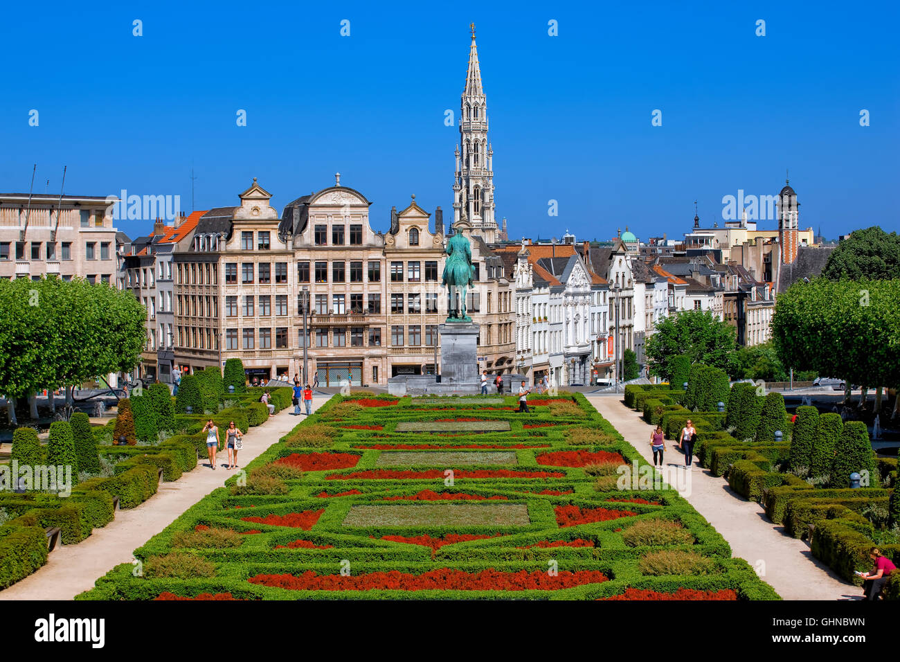 Albertine square à Bruxelles, Belgique Banque D'Images