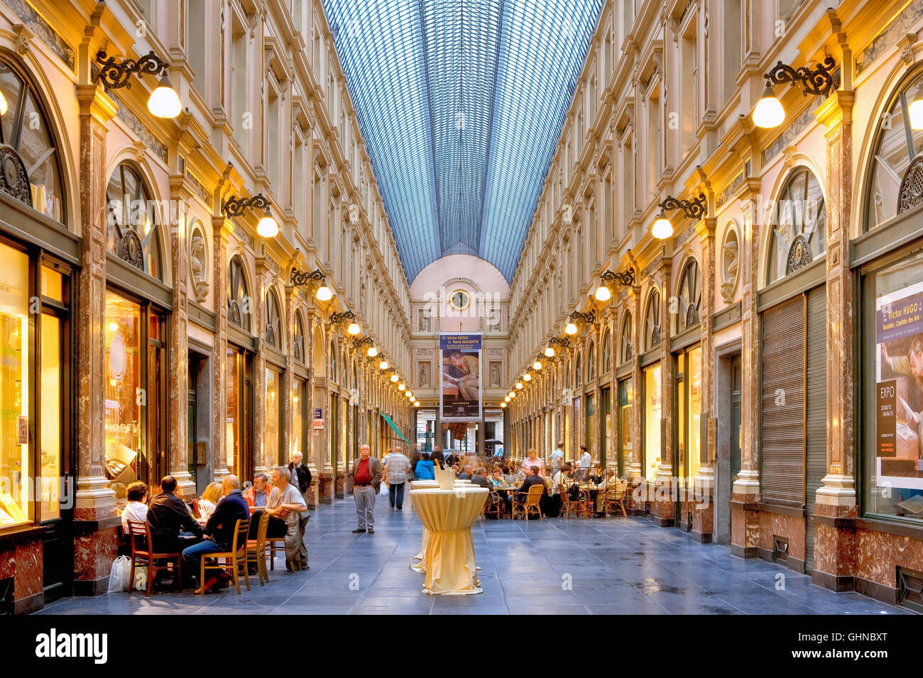 Galeries Saint-Hubert à Bruxelles, Belgique Banque D'Images