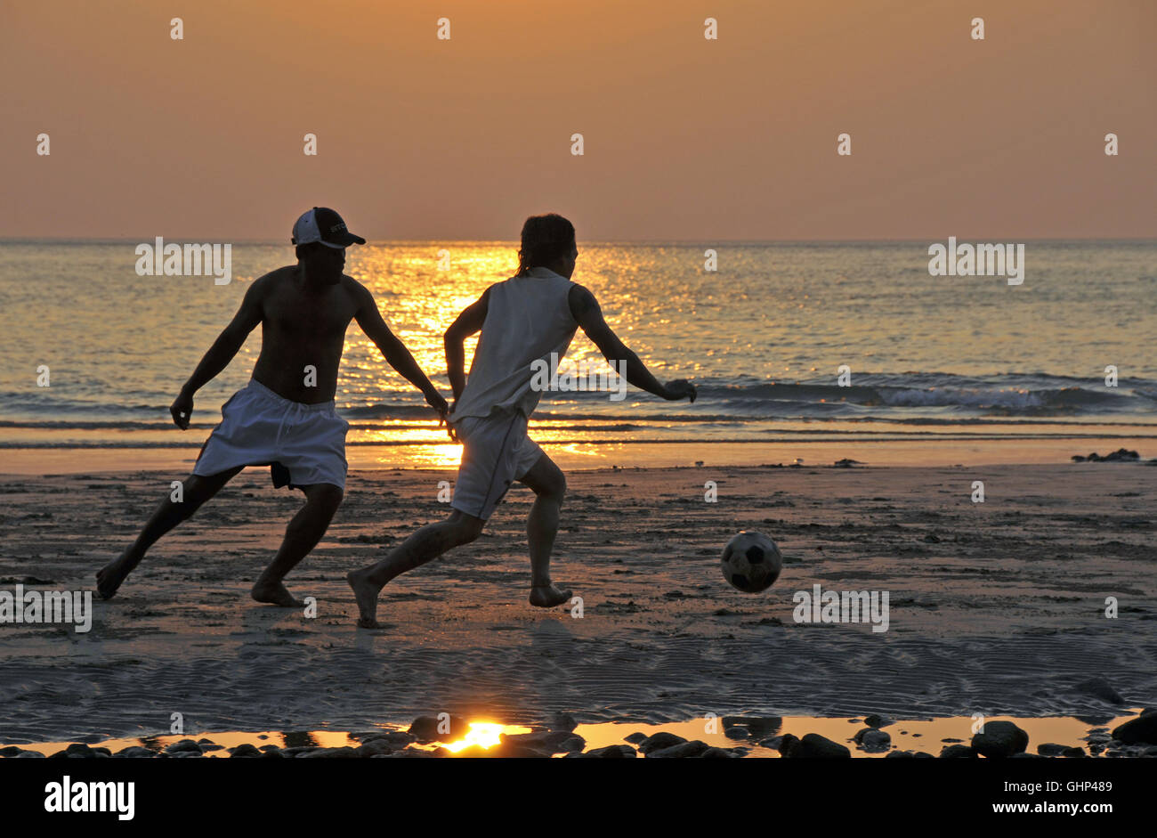 Strandfußball, Koh Chang, Thaïlande, Asie Banque D'Images