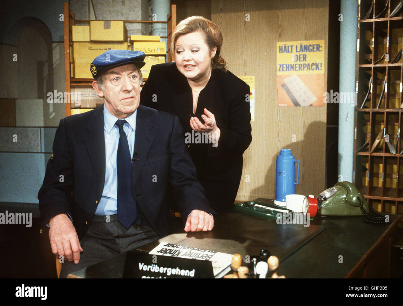 Hallervordens Spott-High-DIETER HALLERVORDEN Feux und FRANZISKA TROEGNER im place 'Das erste Lächeln'. aka. Das erste Lächeln Banque D'Images