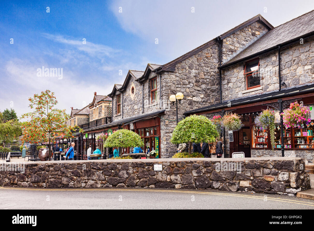 Shopping Mall at , Betws-Y-coed, Conwy, Parc National de Snowdonia, Pays de Galles, Royaume-Uni Banque D'Images