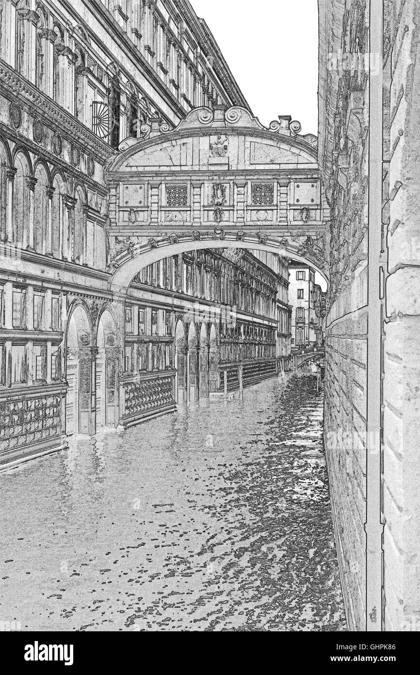 Pont des Soupirs, Venise Banque D'Images