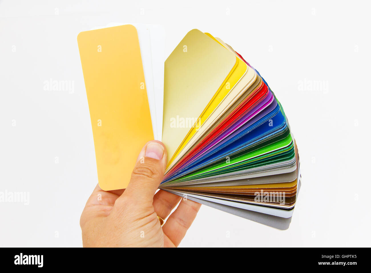 Palette de couleurs arc-en-ciel Man isolated on white Banque D'Images