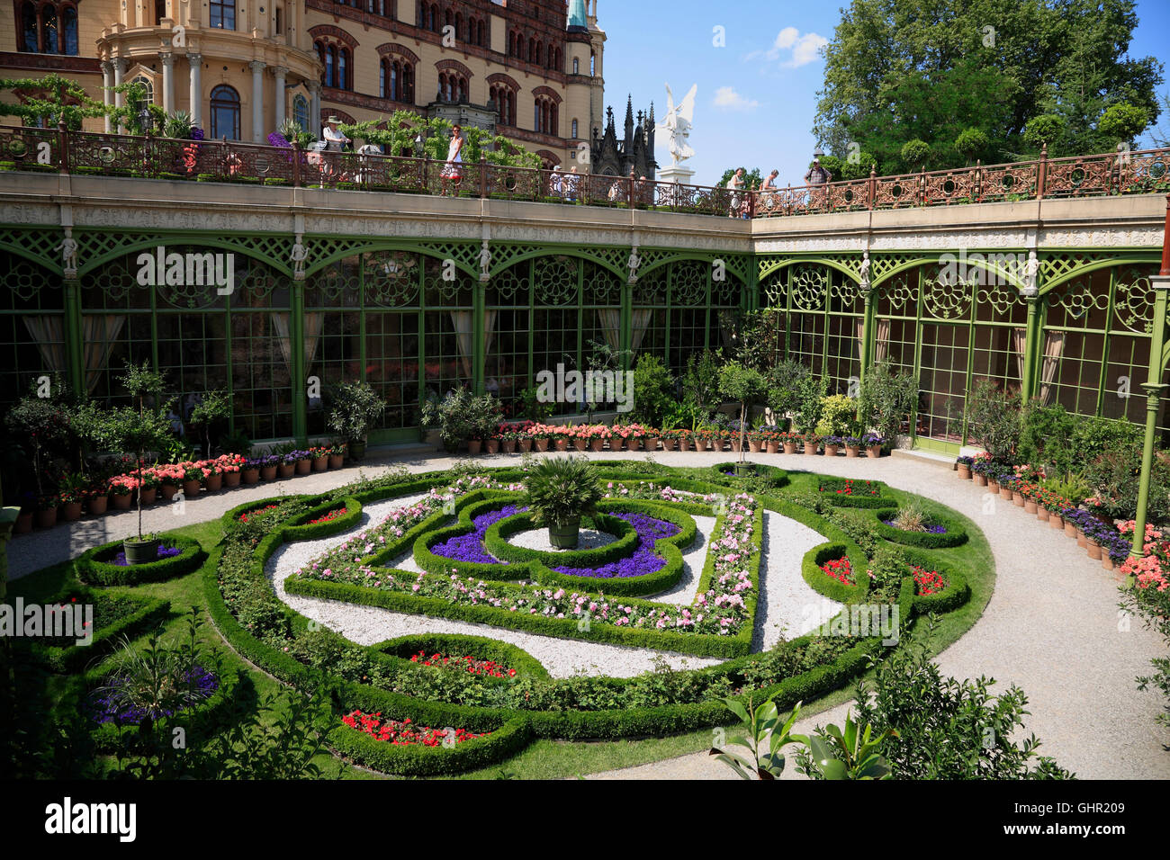 Château et Orangerie, Schwerin, Mecklembourg Poméranie occidentale, l'Allemagne, de l'Europe Banque D'Images