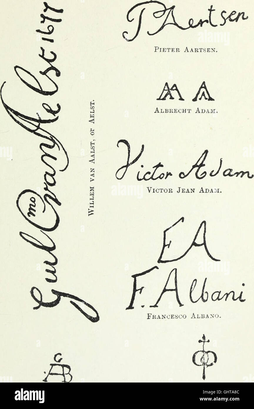 Ce dictionnaire de 1896 répertorie les peintres défunts célèbres, détaillant leurs biographies et les prix aux enchères de leurs œuvres, fournissant un aperçu de leur héritage dans l'histoire de l'art. Banque D'Images