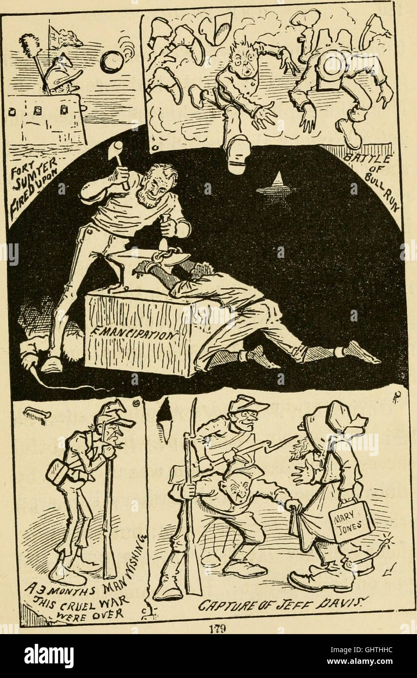 Une bande dessinée Histoire des États-Unis (1880) Banque D'Images