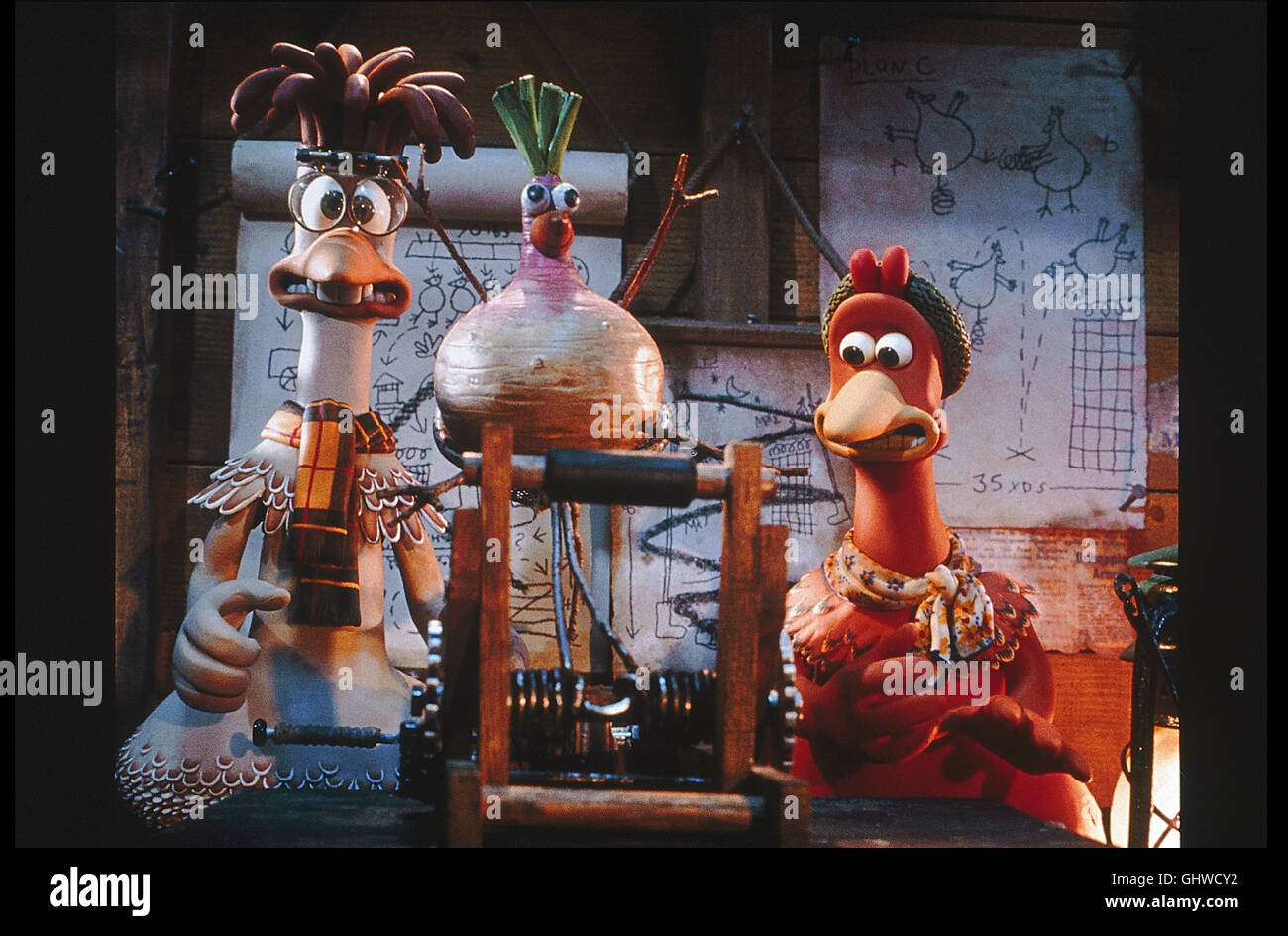 CHICKEN RUN - HENNEN, Animations-Spielfilm - Trickfilm, Szen Regie : Peter Lord, Nick Park aka. CHICKEN RUN Banque D'Images