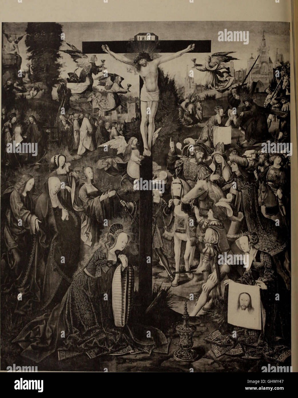 *Galerie de Portraits et autres tableaux anciens* (1900) présente une collection de portraits et autres peintures anciennes, principalement centrée sur les artistes européens et leurs représentations historiques de la société. Il met en évidence divers styles artistiques et la signification culturelle du portrait. Banque D'Images