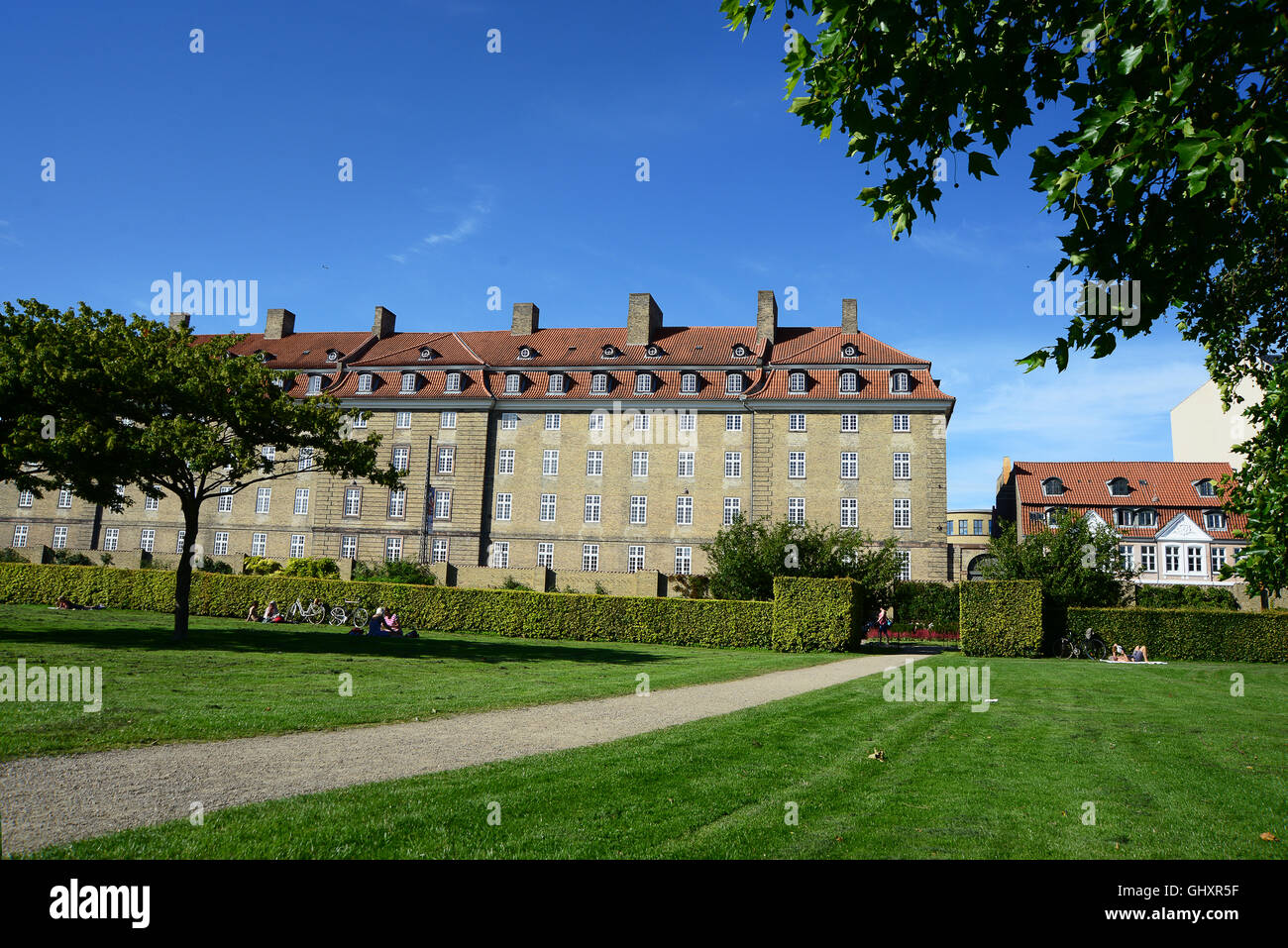 Copenhague, Danemark - Juillet 21, 2016 : Jardin du Roi avec les personnes bénéficiant de l'été Banque D'Images