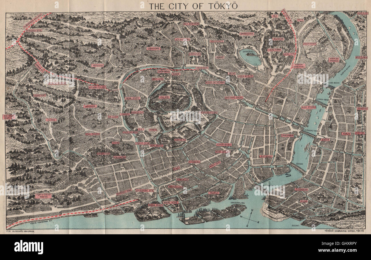 Tokyo Vue A Vol D Oiseau Le Japon Murray 1901 Carte Antique Photo Stock Alamy Tokyo Vue A Vol D Oiseau Le Japon Murray 1901 Carte Antique Photo Stock Alamy