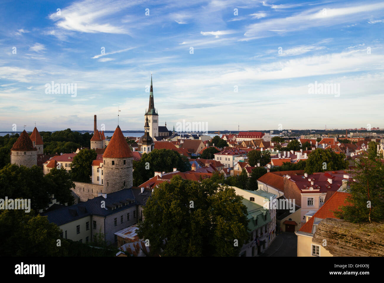 Vue de la ville de Tallinn, capitale de l'Estonie, Europe Banque D'Images