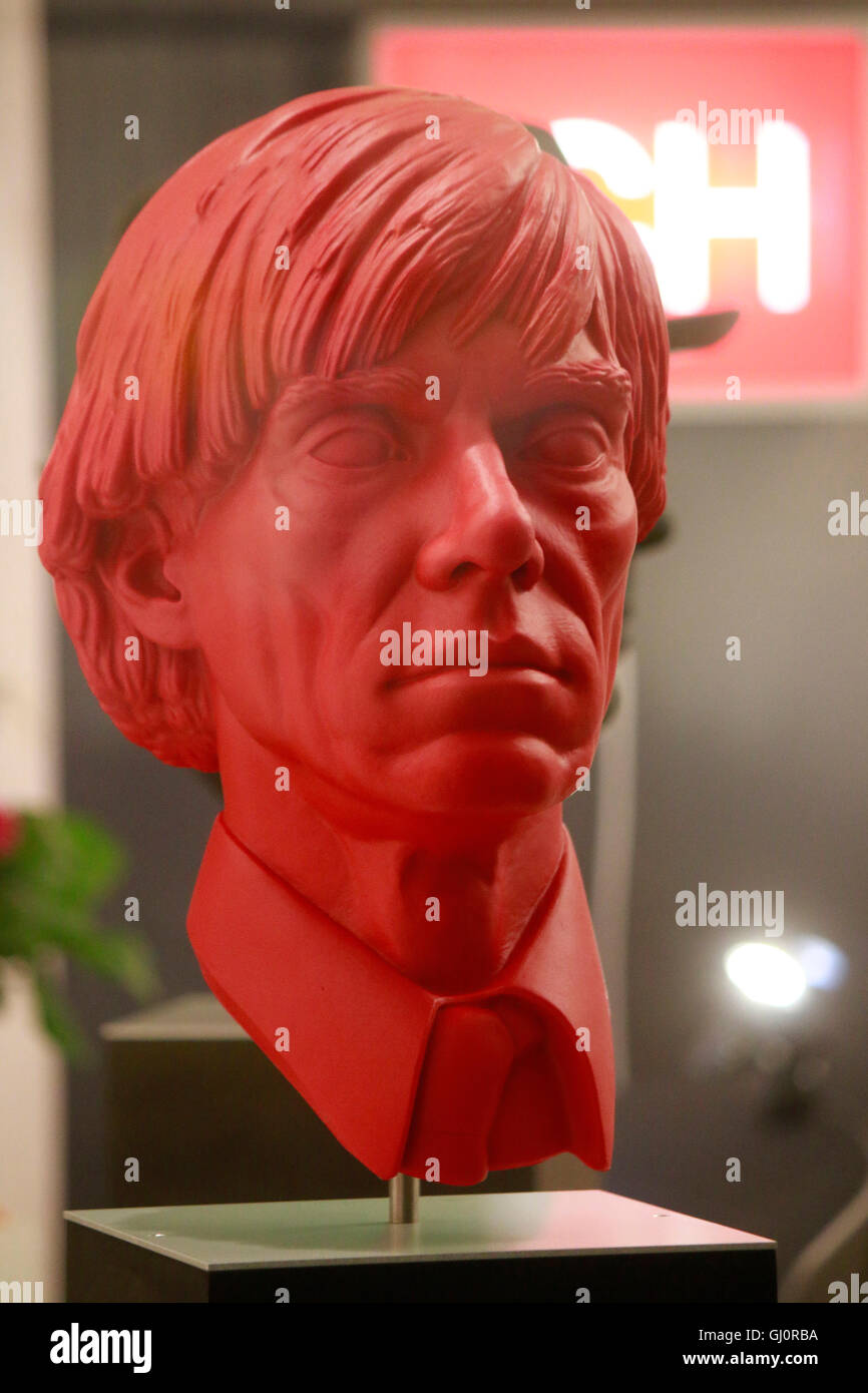 Ein Portraitkopf von Andy Warhol, Berlin. Banque D'Images