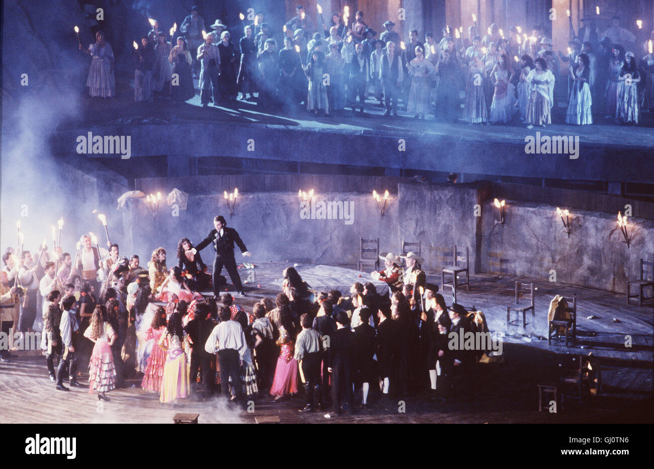 CARMEN- Oper dans vier Akten von MerimÄe prospérer. Von der Aufzeichnung der Seebühne Bregenzer Festspiele 1991. Szenenfoto alias. Inszenierung : Jerome de Savary Banque D'Images